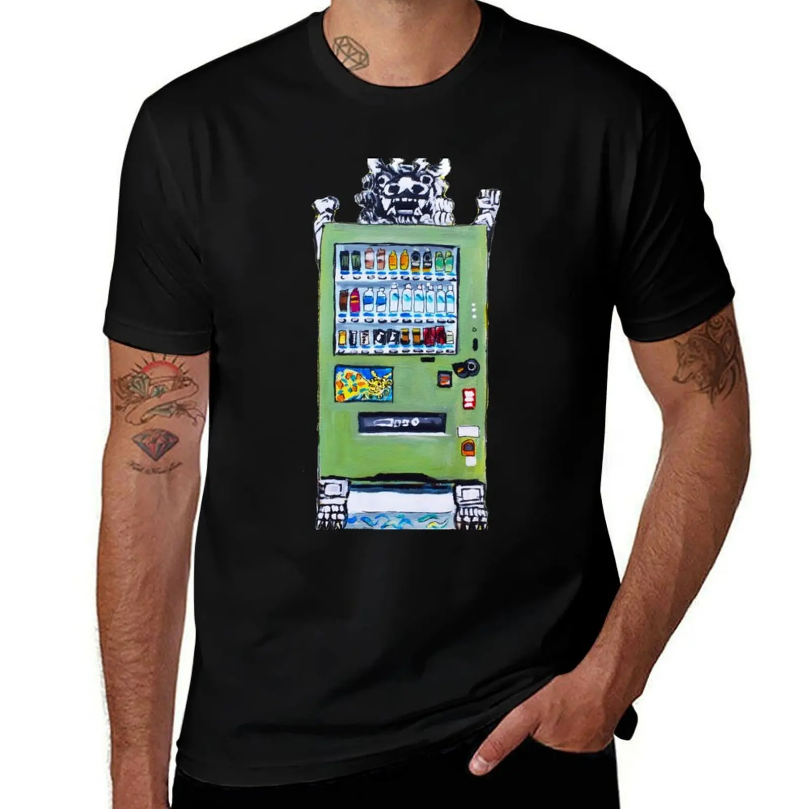 Kokusai Dori vending Machine street art T-Shirt Halloween Casual T-Shirt
