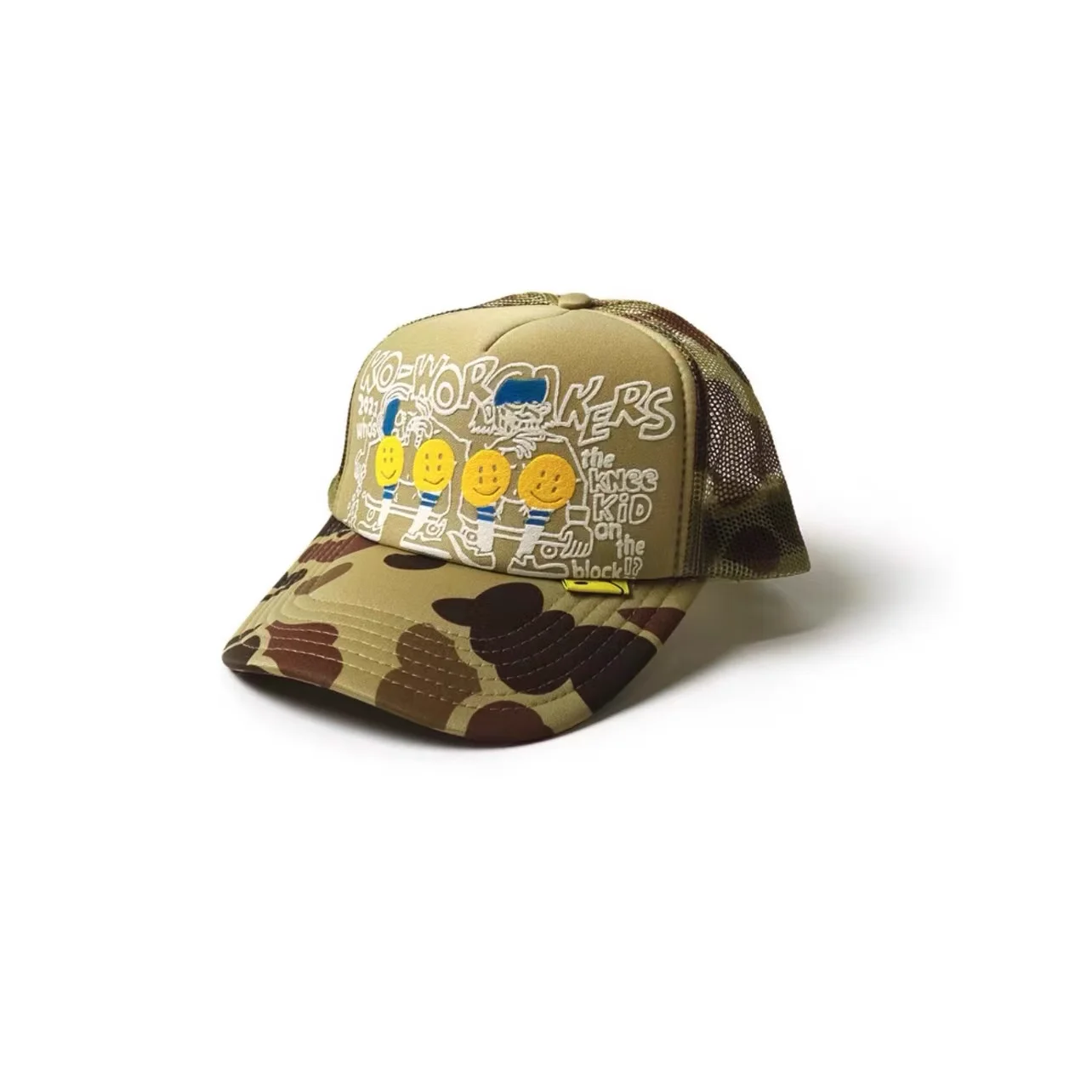 

22AW KAPITAL Hirata Kazuhiro camouflage foam printed mesh breathable splicing baseball cap