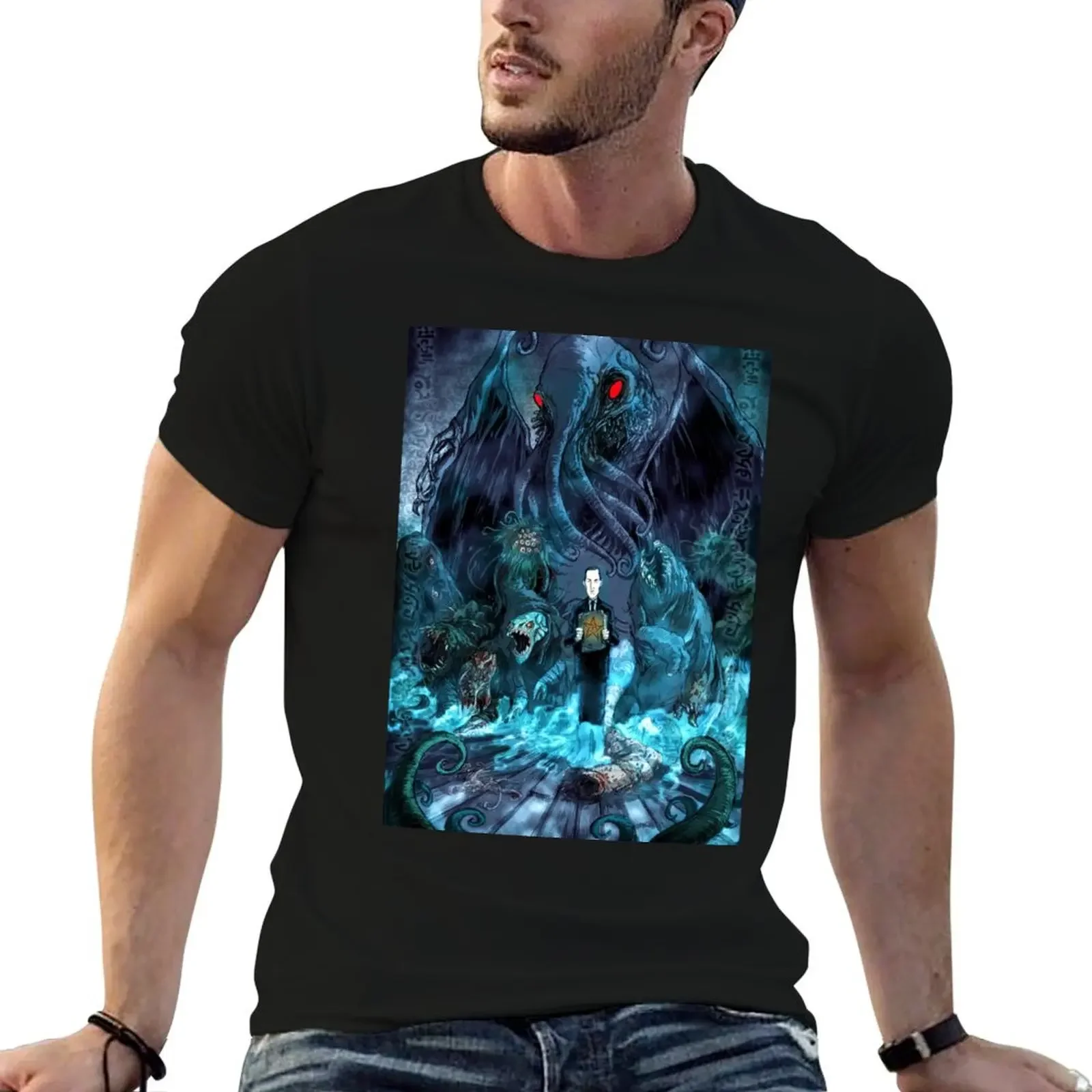 LOVECRAFT by Hartman T-Shirt football t shirt oversized graphic tee mens workout shirts