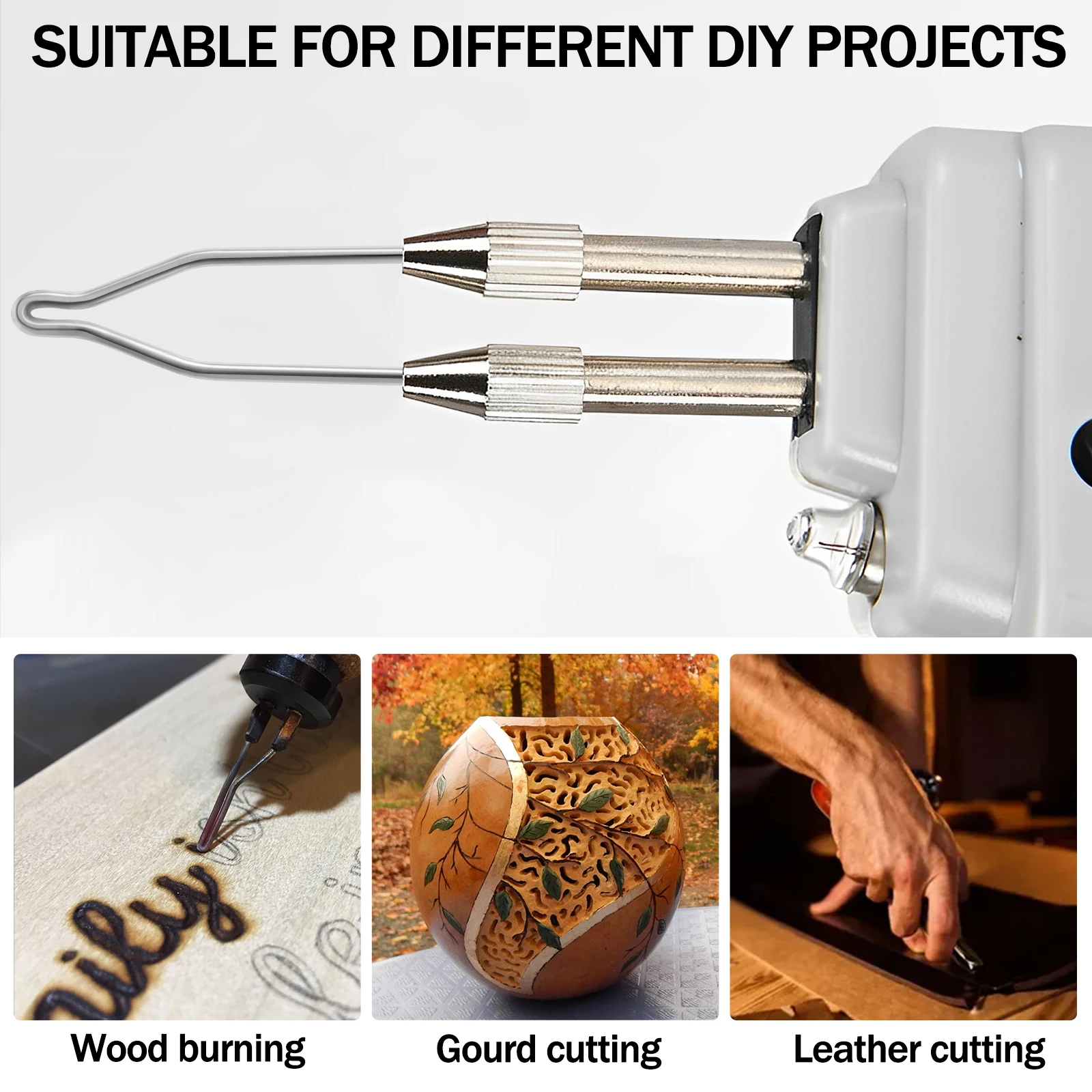 10Pcs Soldering Iron Tips Set Heat-Resistant Soldering Welding Tip Tool Metal Soldering Iron Accessories for Wood Leather Crafts