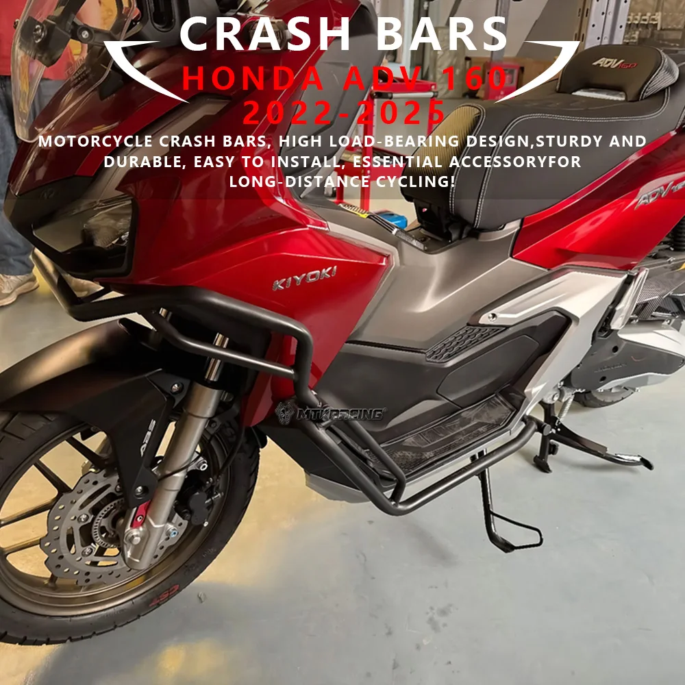 

MTKRACING Crash bars For HONDA ADV 160 2022-2025 Motorcycle Front Bumper Modification Safety Protection Accessories
