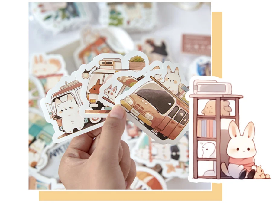 200 Sheets Cute Cartoon Animal DIY Sticker Handbook Photo Frame Scrapbook Glass Bottle Stationery Sticker For Children Gift