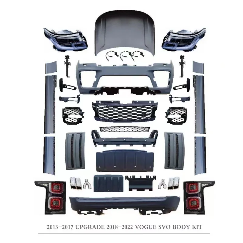 

Car Parts Body Kit for Land-rover Range-Rover Vogue 2014-2017 to SVO Front Rear Bumper with Grille,headlights,taillights,hood