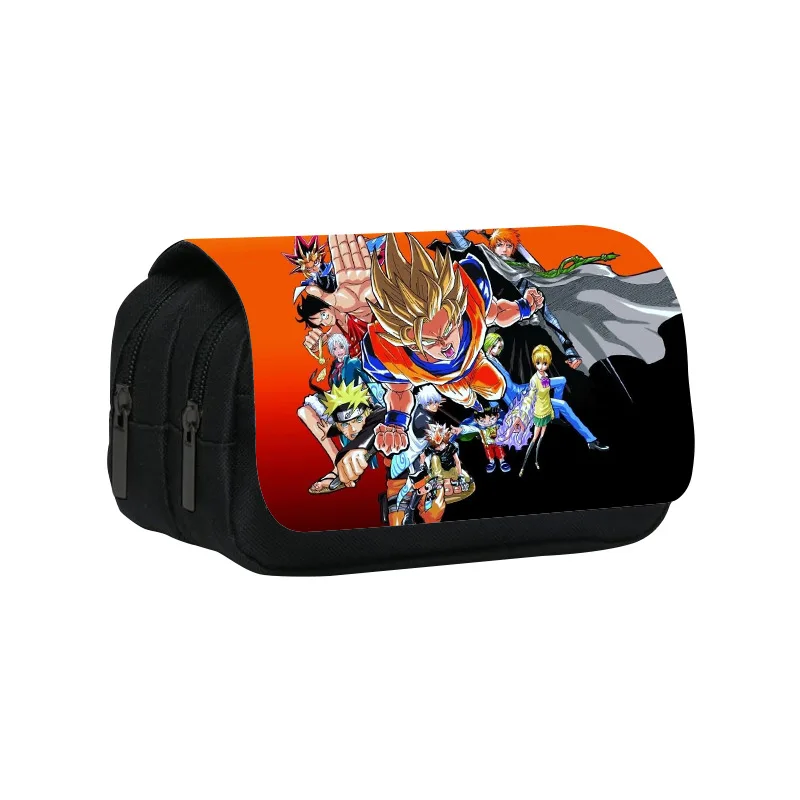 Dragon Ball Z Large Capacity Pencil Case, papelaria de estudante, material escolar, brinquedo infantil, presente de aniversário, Son Goku