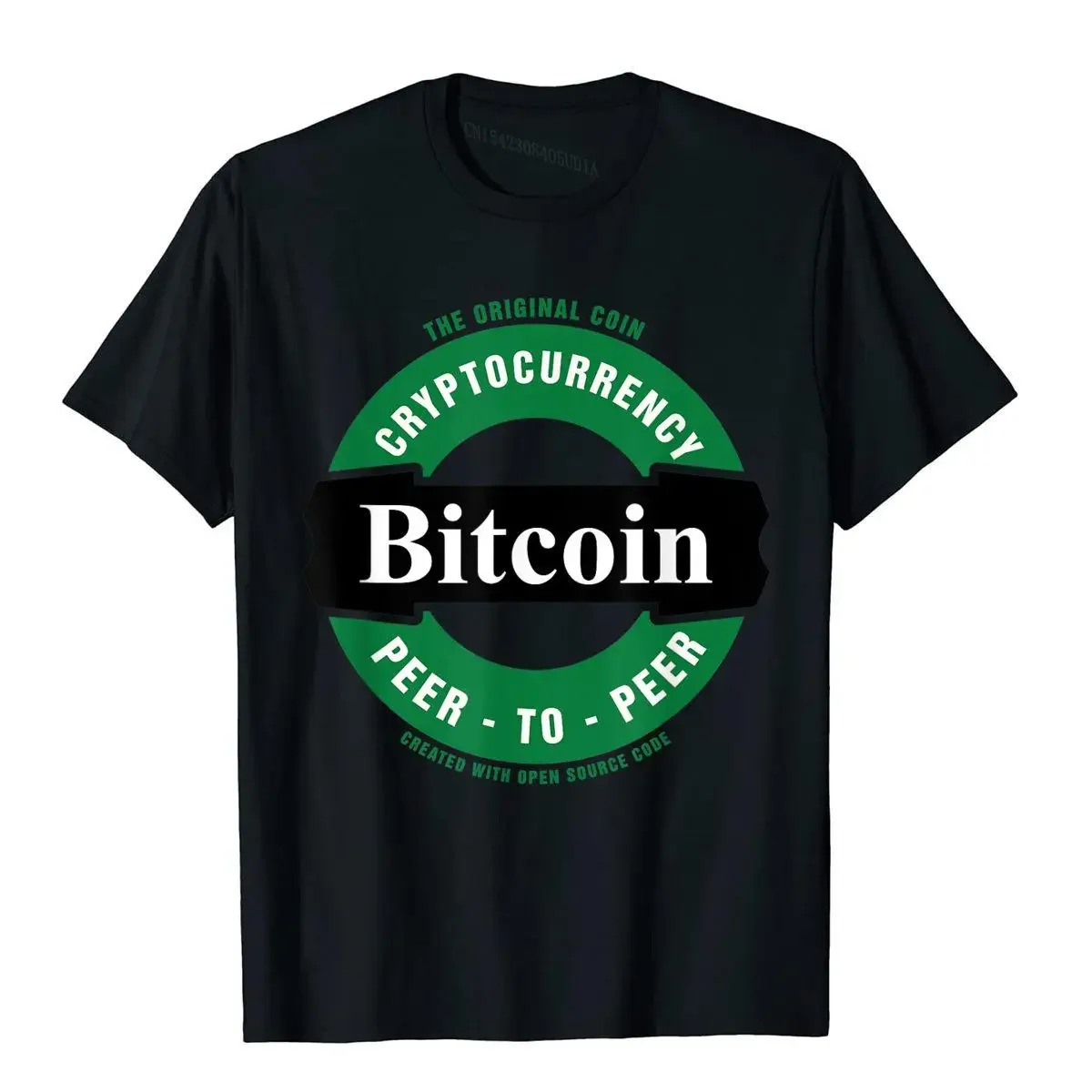 The Original Coin Cryptocurrency Bitcoin Beer Style T-Shirt Top T-Shirts Youthful Popular Men Tops Tees Casual Cotton