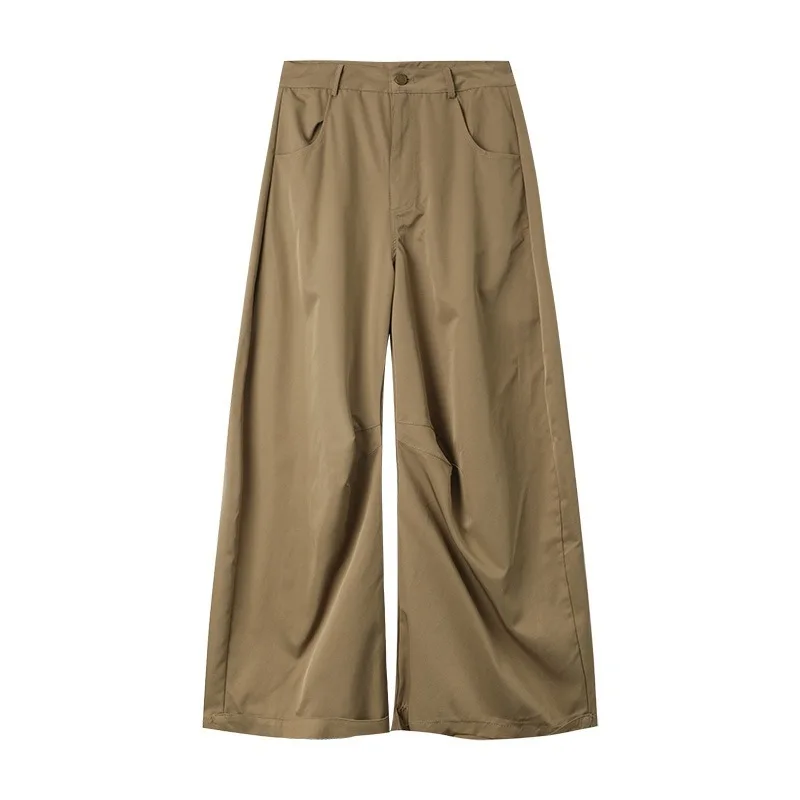 Unisex Wide Leg Pants 2025 Autumn New Women's High Waisted Pants Slim Fitting Loose Versatile Unique Curved Wide Leg Trousers