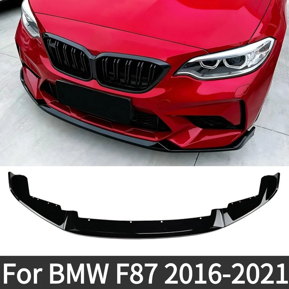 For BMW F87 M2 CS M2 Competition Coupe 2016-2021 Front Splitter Bumper Lip Spoiler Body Kit Tuning Accessories for Enhanced Perf