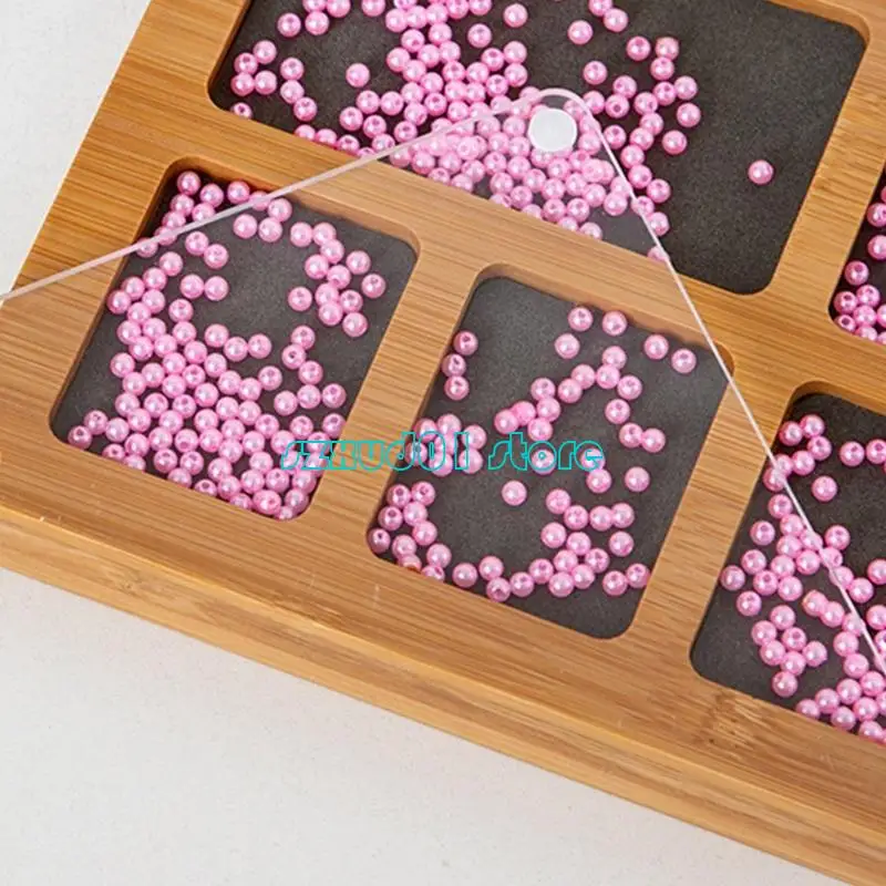 

1XCA Practical Jewelry Making Tray With Multiple Sections And Acrylic Lid For Home Studio Or Travel Use