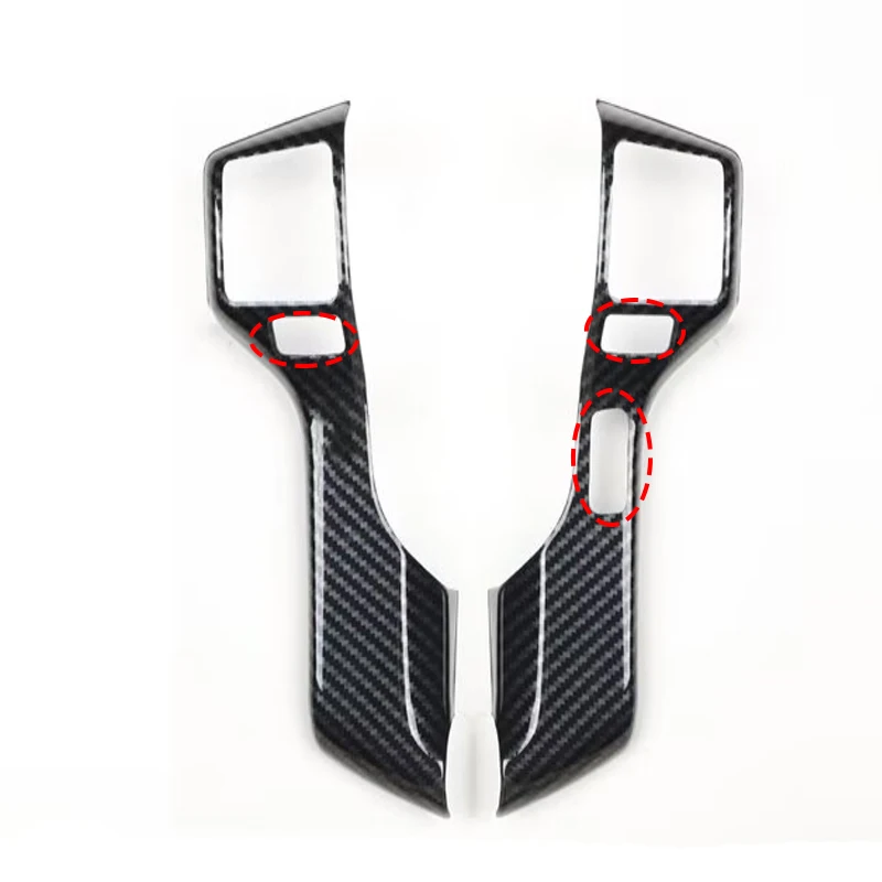 For TOYOTA 4Runner 4 Runner 2010- 2020 CarbonFiber Steering Wheel Trim direction Control Button Frame Cover Styling Accessories