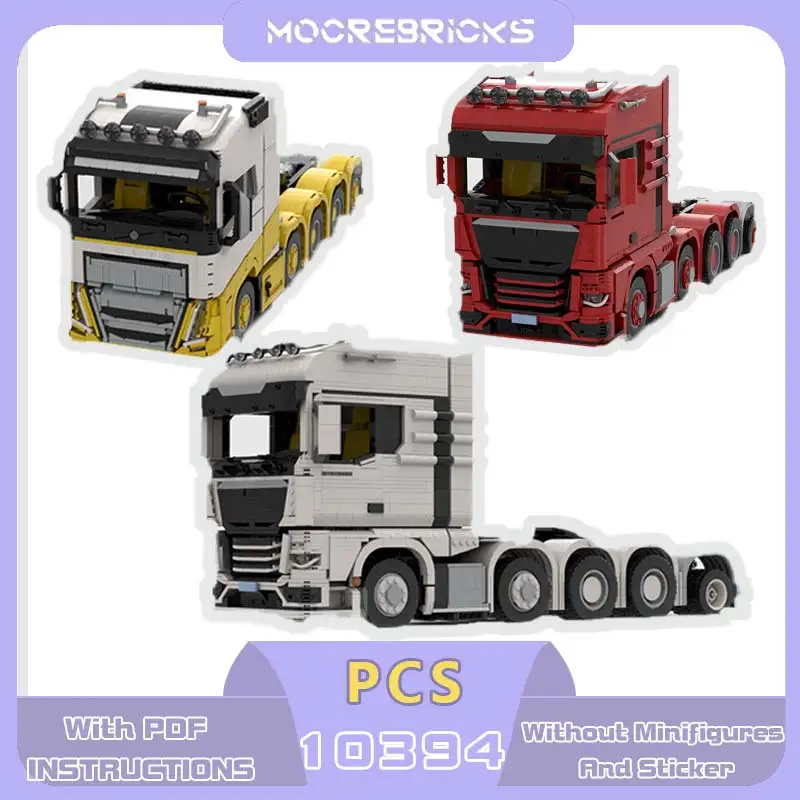Classic Motor Machine Tractor TGX 10X4 Truck Model DIY Car Modular MOC Building Blocks Technology Bricks Creative Toys Xmas Gift