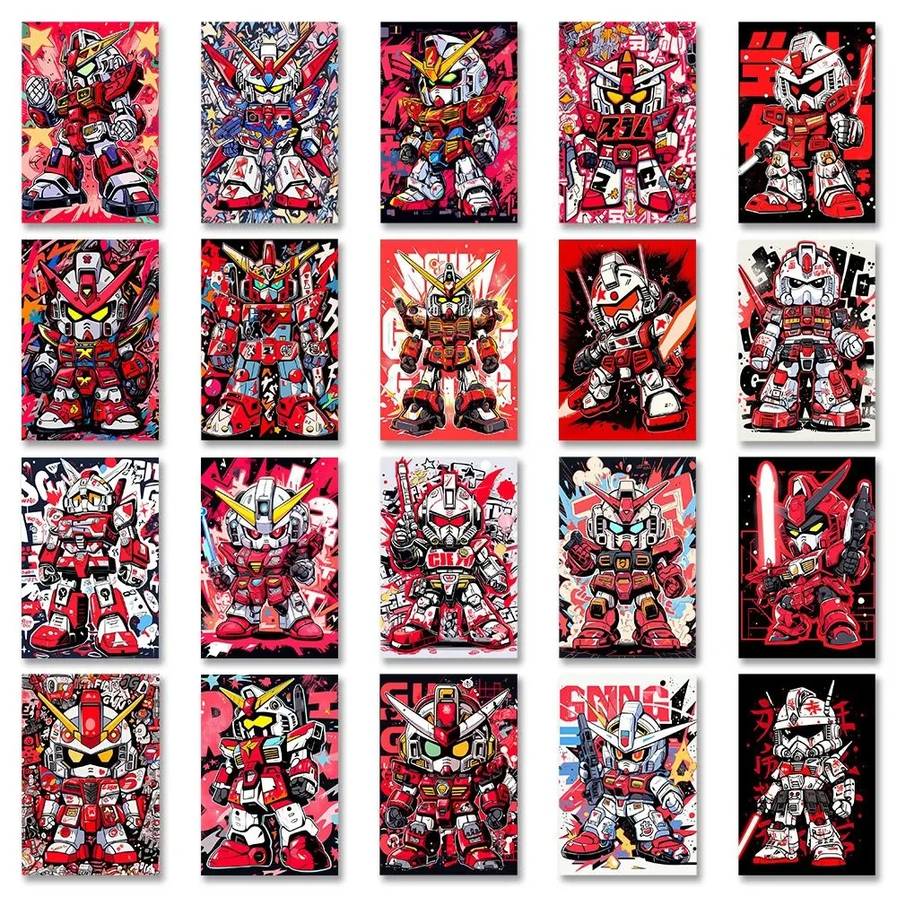 10/30/50pcs Cool Anime GUNDAM Poster Stickers Graffiti DIY Computer Phone Case Luggage Cartoon Classic Manga Decoration Sticker