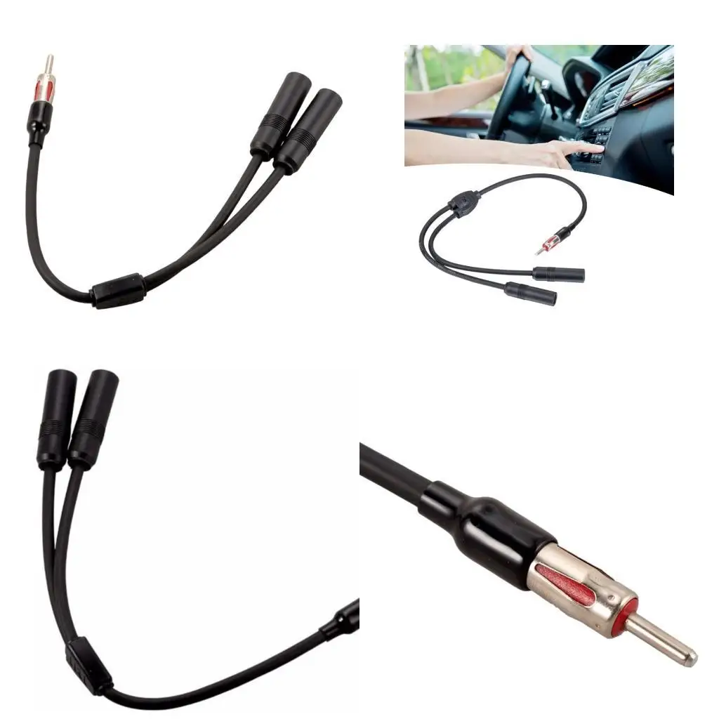 

02DE 19in Y Adapter Connector Vehicle Accesories Antenna Splitter Adapter Cable