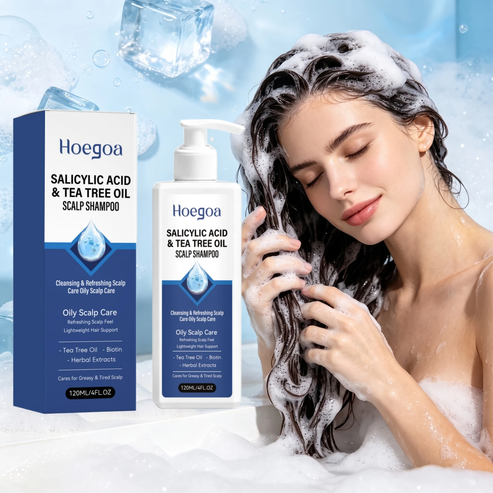 Tea Tree Scalp Shampoo For Oily Greasy Skin Anti Dandruff Lightweight Hair Deep Clarifying Treatment Refreshing Cleaning Shampoo