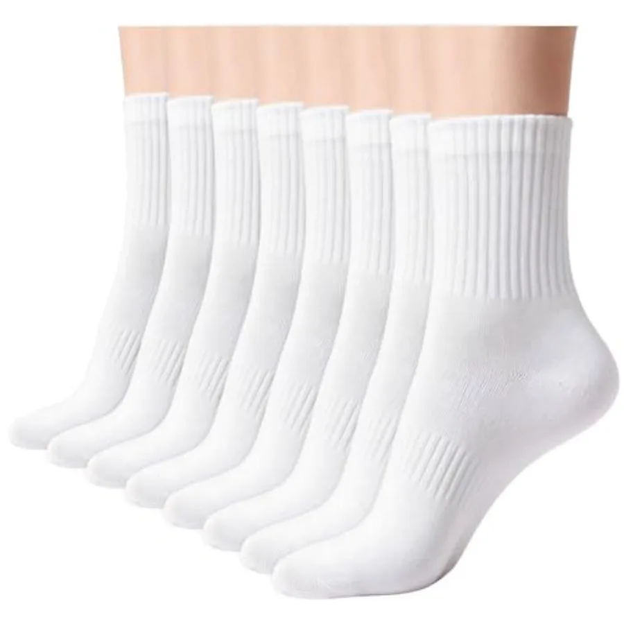 

15 Pairs Women Thin Casual Calf Socks - Cute Cotton Crew Socks - Soft Above Ankle Sock