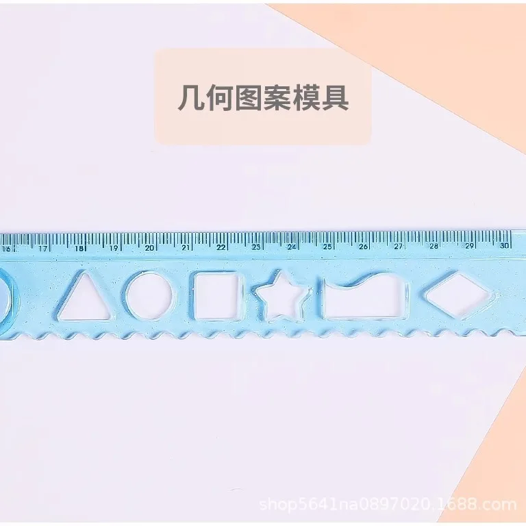 Disney Cartoon Stitch Pattern Printing Ruler 30cm Folding Ruler Elementary School Supplies Stationery School Supply Prizes