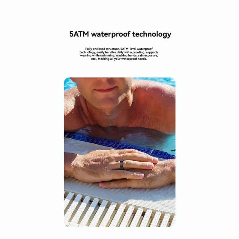 AB25-Smart Ring Multi-Sport Modes Fitness Tracker With Heart Rate Blood Oxygen Monitoring Sleep Stress Detection Gesture Control