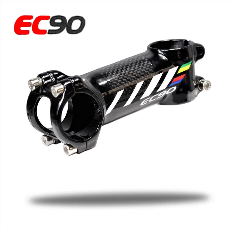 EC90 Aluminum And Carbon Fiber Mountain Bicycle Stem Road Bike Stems Ultra Light Sturdy 28.6-31.8MM 1-1/8 6 Degree New 2022