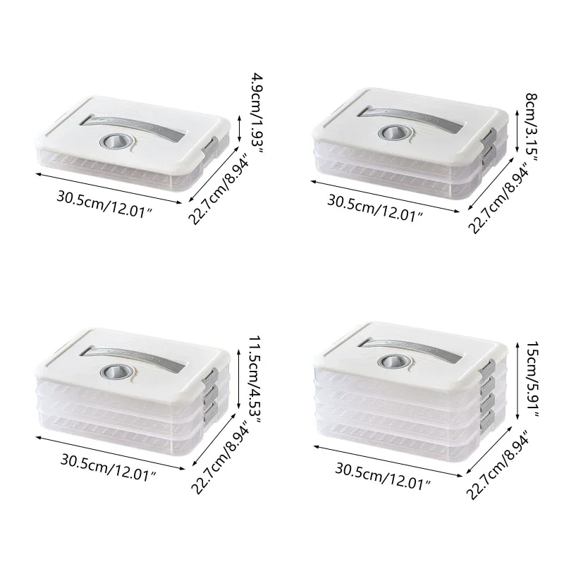 Secure Dumpling Storage Box with Lid – Versatile Plastic Container for Freezer and Fridge