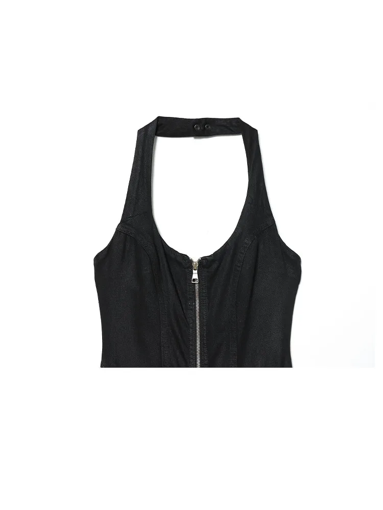 HH delle Donne 2026 di Modo di Estate Halter Neck Sexy Backless Sottile Vestito Longuette Femminile Chic Elegante Partito Senza Maniche Abito Lungo Mujer