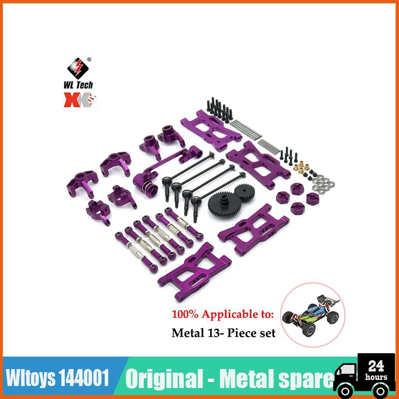 Peças de conversão de metal para carro RC, Peças, Upgrade Kits, WLtoys 144010, 144001, 144002, 124017, 124019