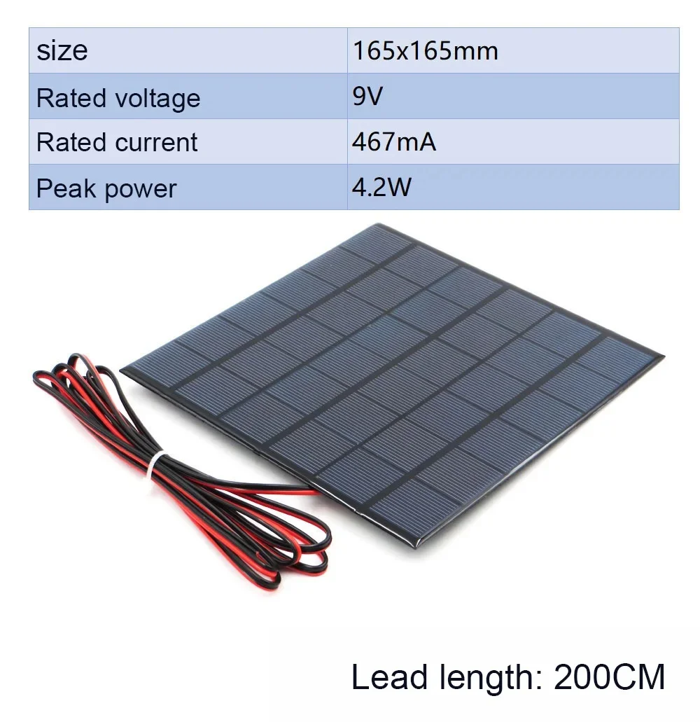 9V 12V 18V Solar Epoxy Panel Mini Solar Power Panel DIY Production Experiment Test