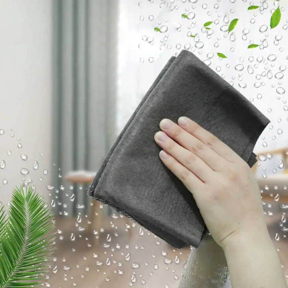 1PCS Thickened Magic Cleaning Cloth No Watermark Glass Wiping Cloth Reusable Window Glass Cleaning Cloth Rag Kitchen Towel