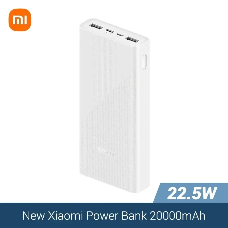 Xiaomi PowerBank 20000mAh PB2022ZM 22.5W PD Two-Way Quick Charging USB C Portable Charge Mi Powerbank 20000 External Battery