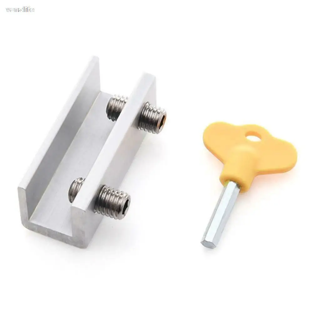 Aluminum Alloy Window Locks Plastic Steel Lock Car Window Shade Stopper Stainless Steel Window Slidable Safety Anti-Theft Lock