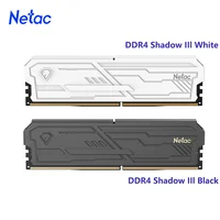 Netac Shadow III DDR4 Memory with Aluminum Heat Spreader – 8GB / 16GB, 8GB×2 / 16GB×2, 3200 / 3600MHz UDIMM