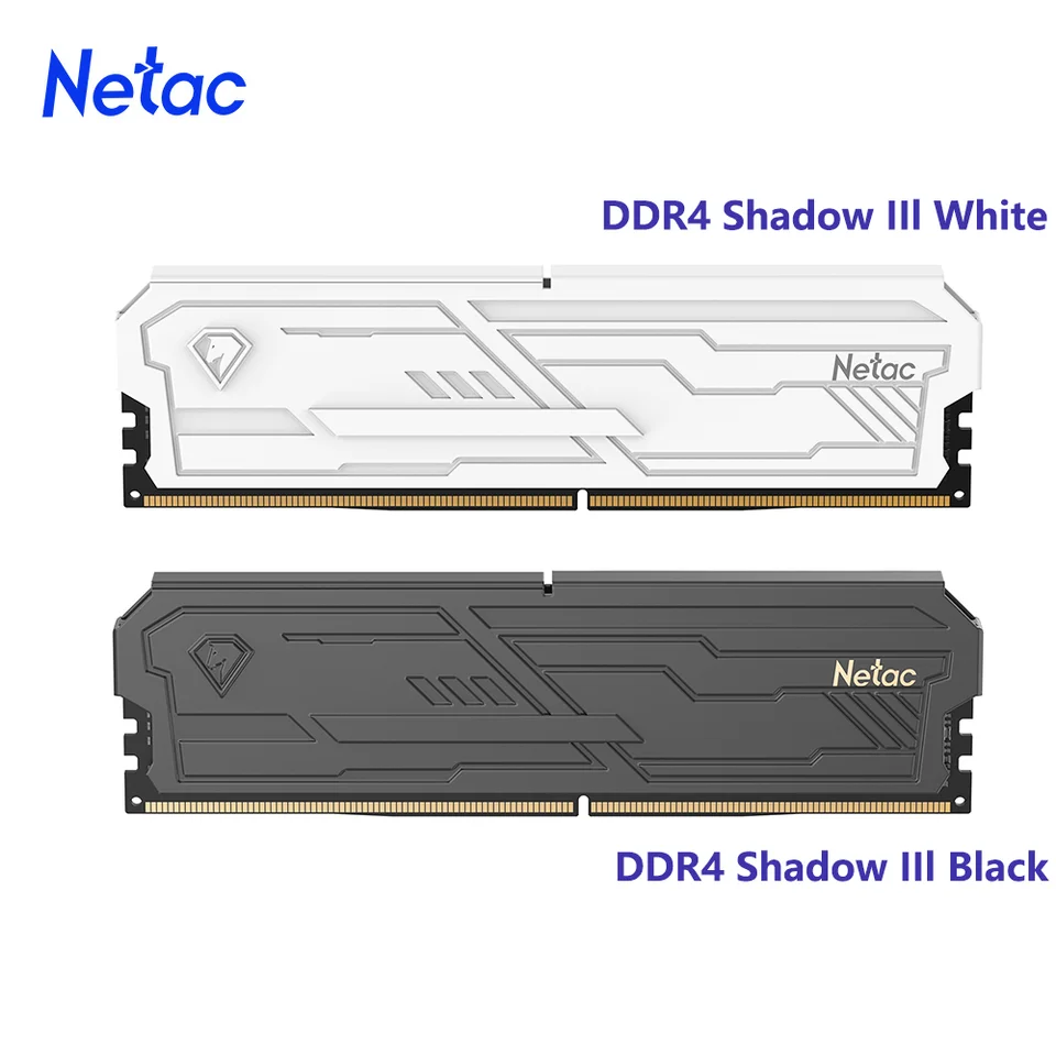 Memoria DDR4 Netac Shadow Ill 3200MHz 3600MHz RAM UDIMM DDR4 8G 16G 8Gx2 16Gx2 con disipador de aluminio compatible con XMP2.0 para escritorio