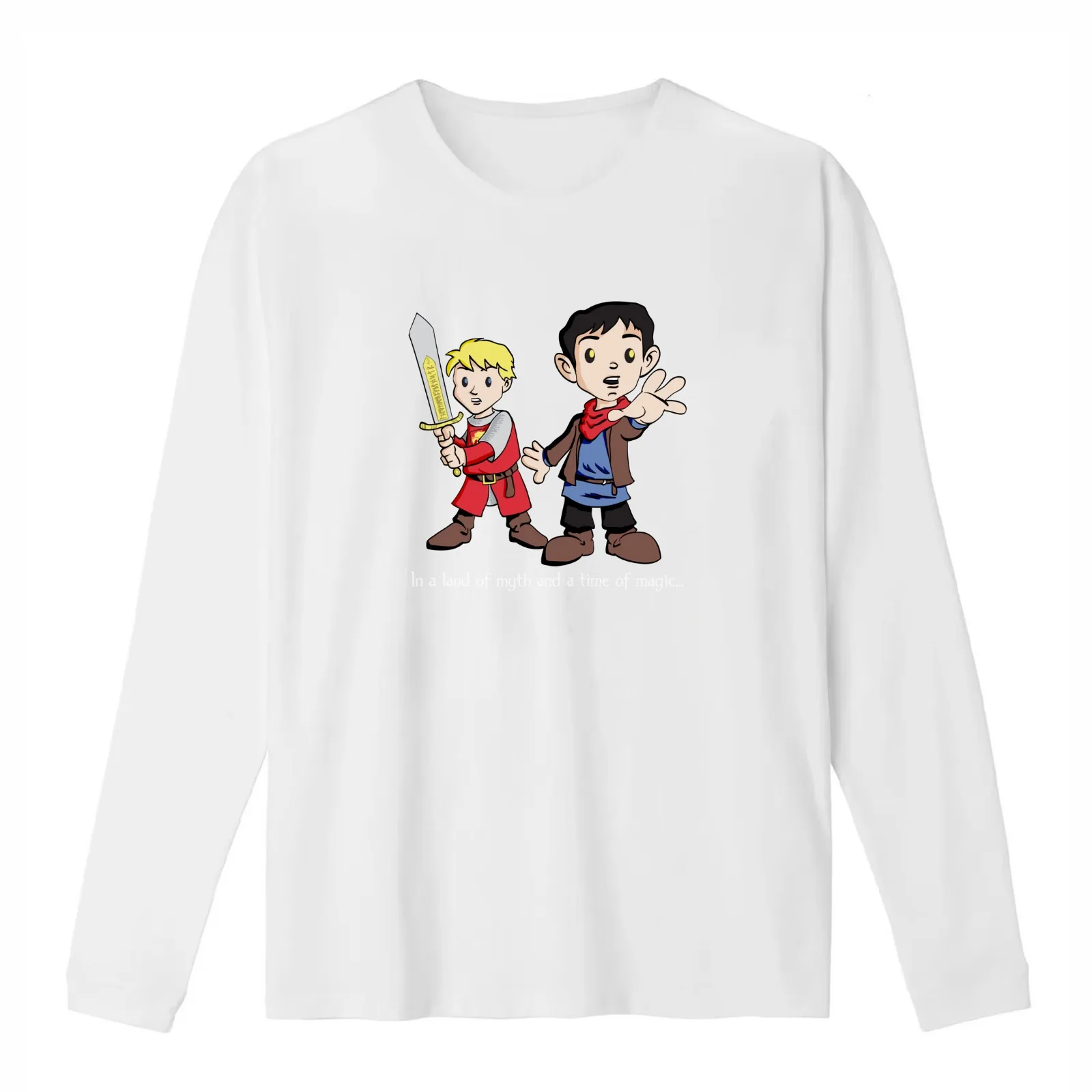 Merlin & Arthur T-Shirt Summer Casual Cotton Tee Oversized Streetwear Tops Vintage Graphic Print Loose Fit Short Sleeve