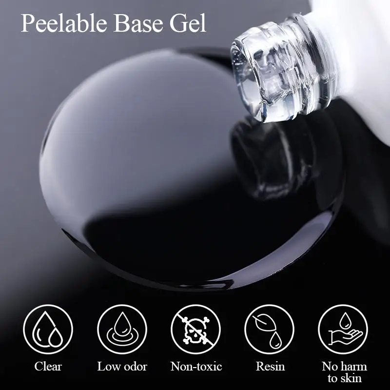 BORN PRETTY Peel Off Base Gel Long Wear Super Top Coat Basic Nail Gel Polish Enamel Varnish Soak Off Nail Art Manicure 10ml