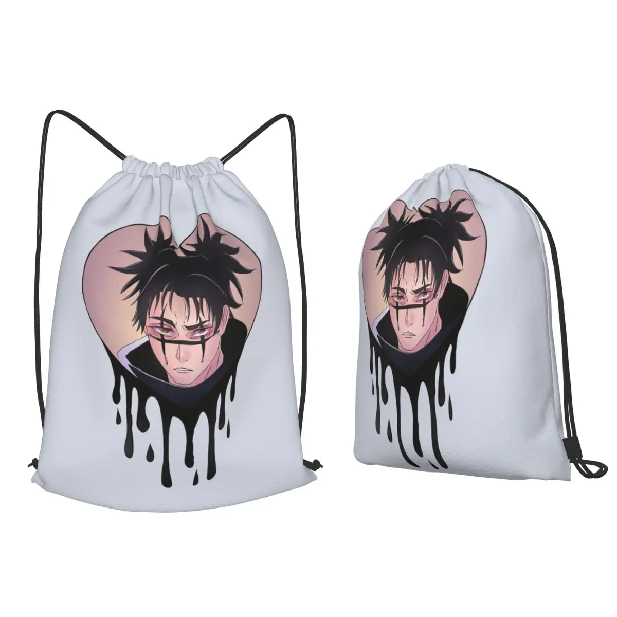 Scribble Gold Backpacks Casual Drawstring Bags Storage Bag Book Bags for Man Woman School