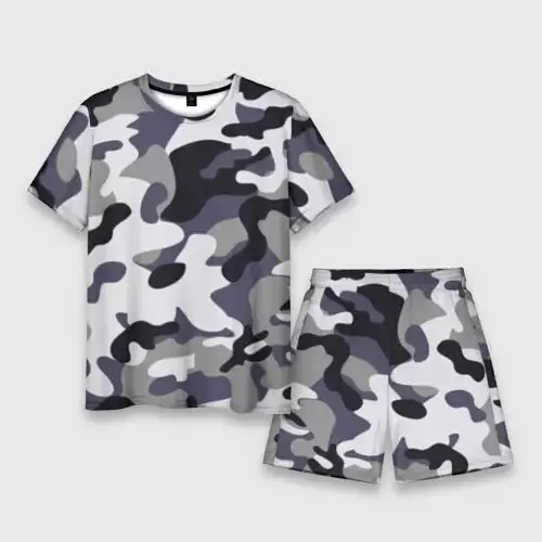 

2 шт., футболка с круглым вырезом и короткая футболка с 3D-принтом