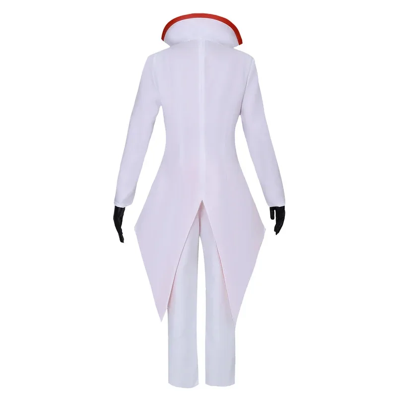 Hazbin Lucifer Anime Hotel Morningstar Cosplay peluca papá traje blanco diablo infierno fiesta de Halloween hombres adultos disfraz om [8