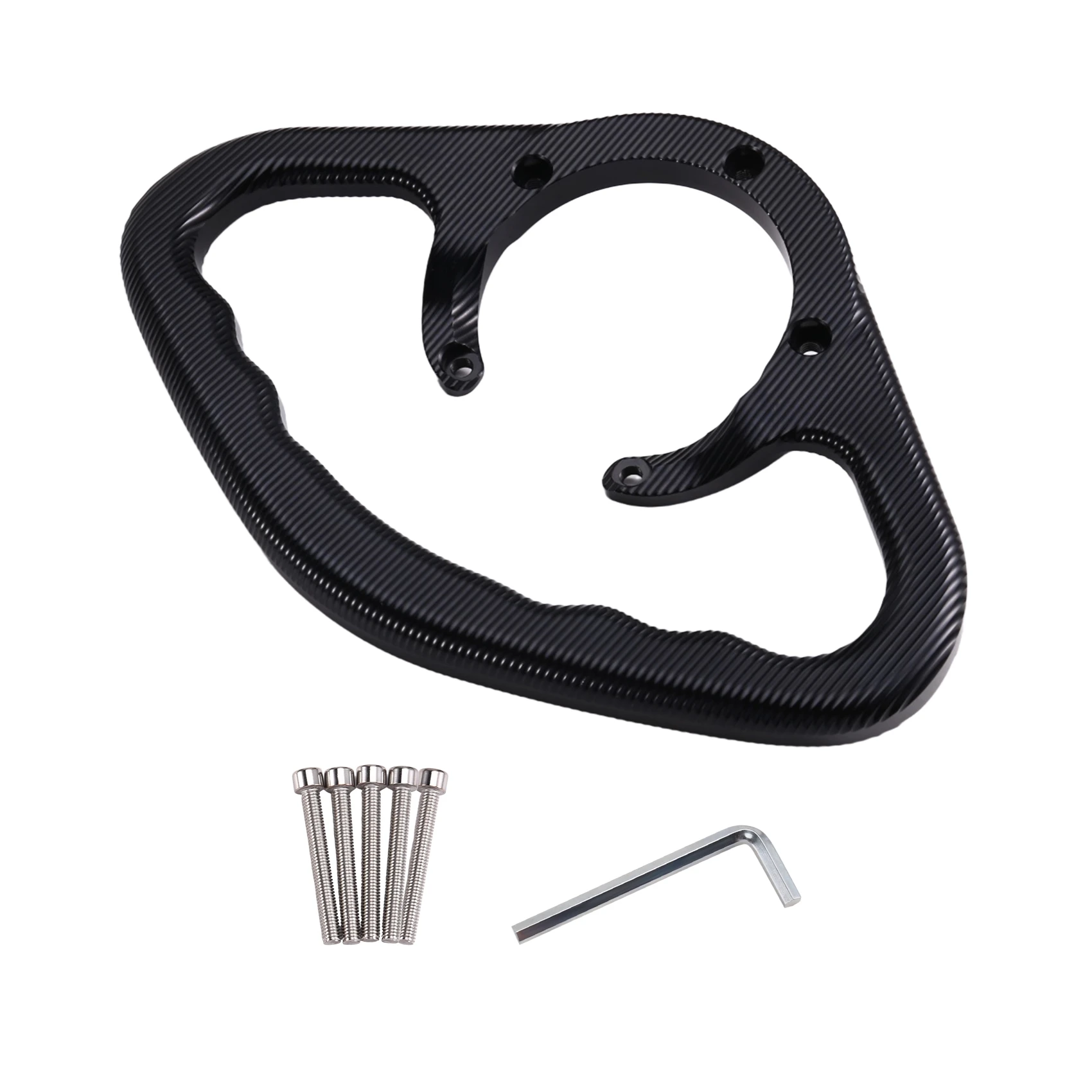 

AS57-Motorcycle Fuel Tank Cap Armrest Passenger Safety Handgrip Set For Kawasaki ZX6R Z1000 Z800 Ninja650