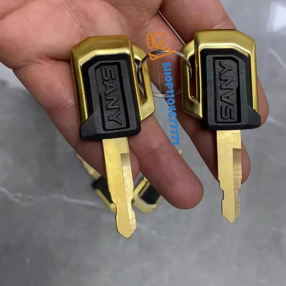 

5PCS/2PCS/1PC for Sany Open Door Ignition Keys SY55 SY60 SY75 SY135 SY215 Excavator Original New Tuhao Gold Key