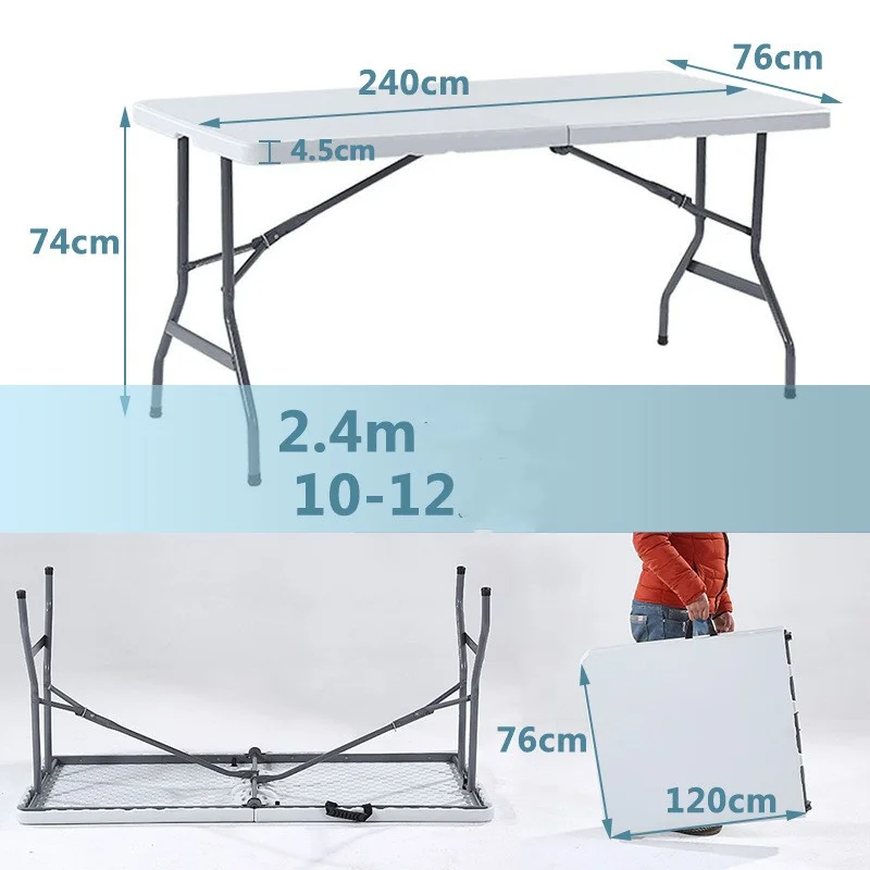 Folding Wedding Table Simple Plastic Rectangular Table Portable Meeting Training Moment Or Hotel Party