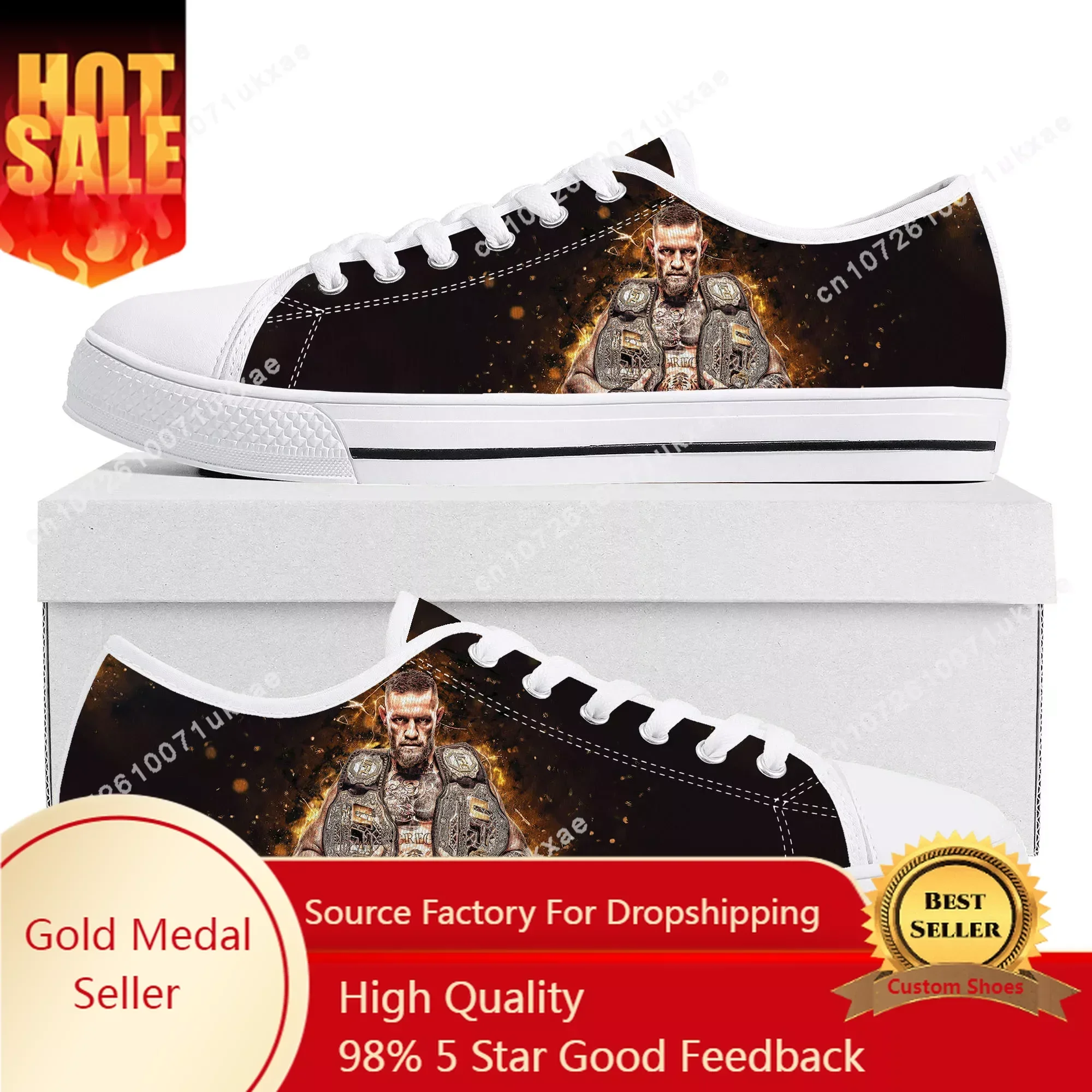 

Conor McGregor Notorious Men Fans Low Top Sneakers Mens Womens Teenager Canvas Sneaker Casual Custom Made Shoes Customize Shoe