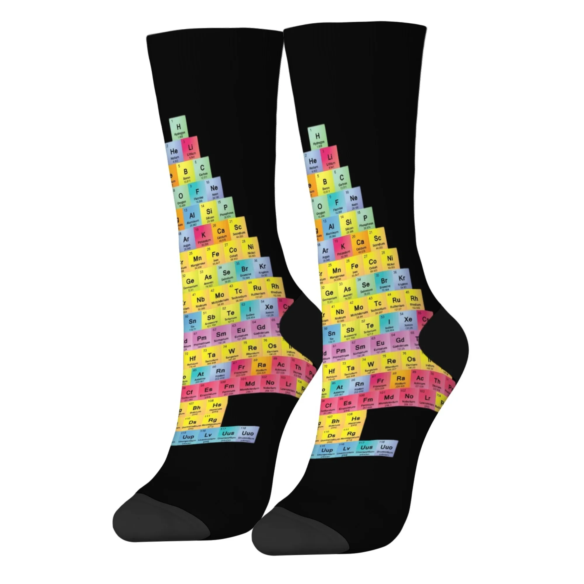 جوارب مبتكرة بتصميم عنصر الجدول الدوري، متينة ومريحة لعشاق العلوم الرياضية الخارجية، فكرة هدية ممتعة #4
