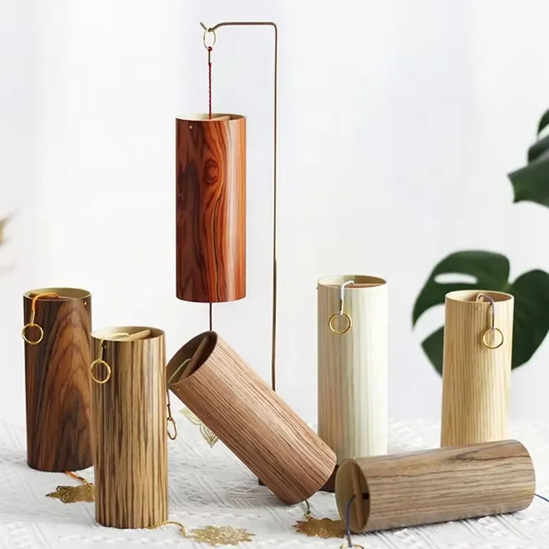 Handmade Mountain Rain Bamboo Wind Chimes for Home Decor Chakra Chime Root Meditation Sound Bath Sound Crystal Decorations