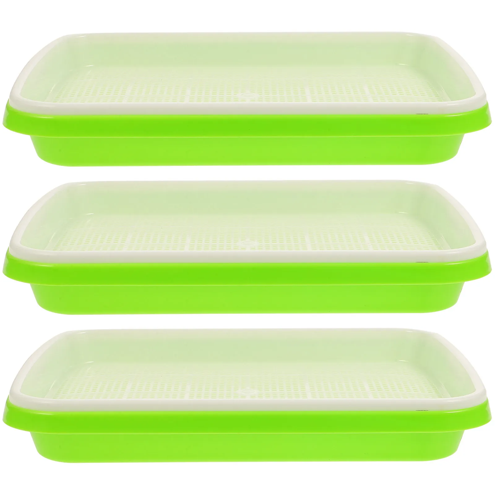 3Pcs Premium Hydroponic Germination Tray Soilless Sprouting Basin for Beans Mung Planter Drought Resistant Nursery