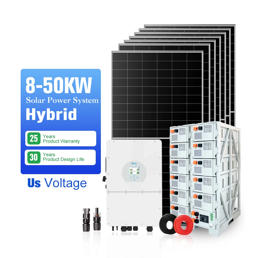 Complete Set Off-Grid Hybrid Solar Power System 10KW 30KW 50KW Smart Home Solar Power System Home