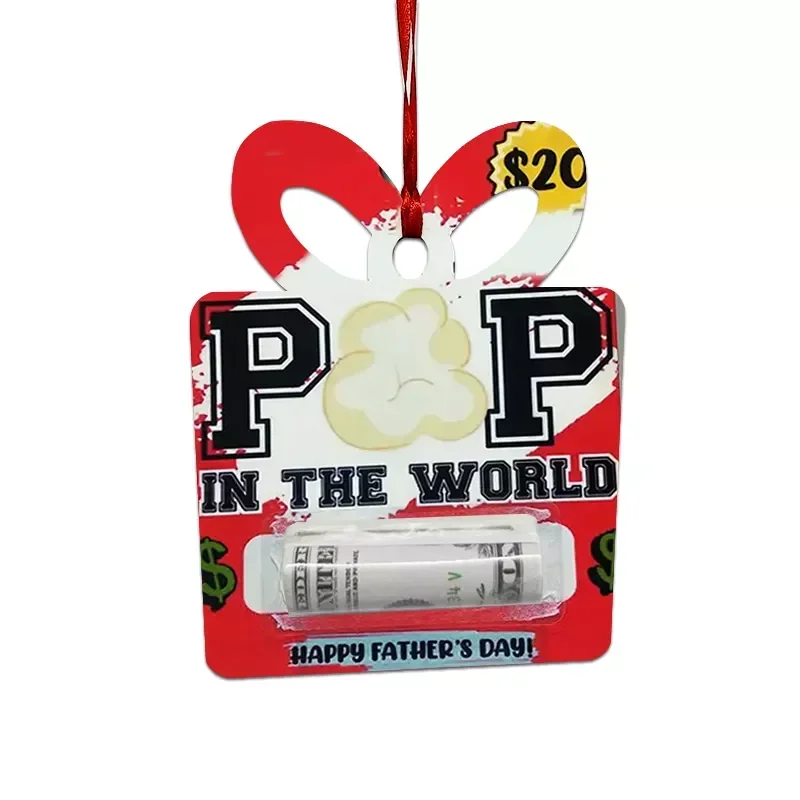 20pcs/Lot Double Sides Gift Card MDF Sublimation Money Gift Card Ornaments with Plastic Pouch for Christmas Gifts