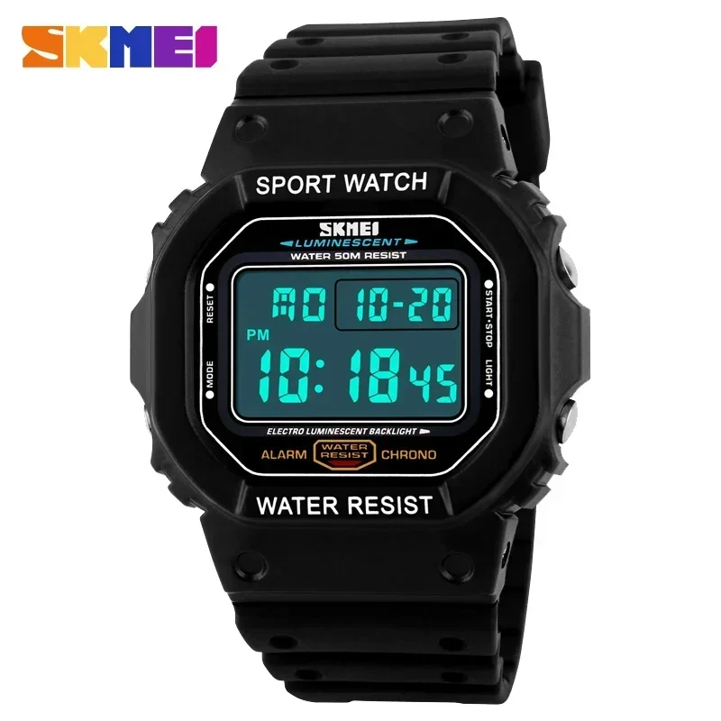 SKMEI 1134 Digital Sport Watch for Men Waterproof Military Stopwatch Electronic Wristwatch Mens Alarm Clock 1628 Reloj Masculino