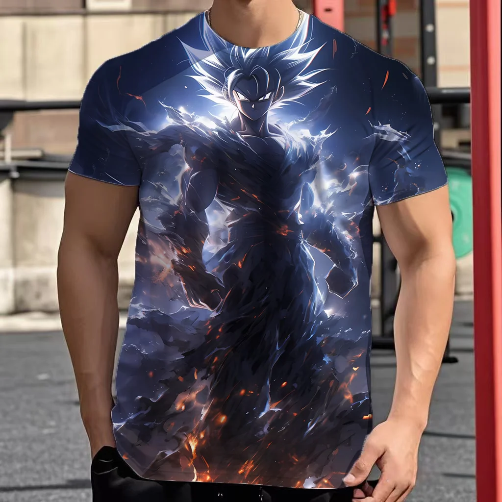 

Essentials Dragon Ball Z T-shirt Men 2025 Men's Vegeta Goku Oversized Shirts Hip Hop Clothing Harajuku Style Trend Tops Fashion