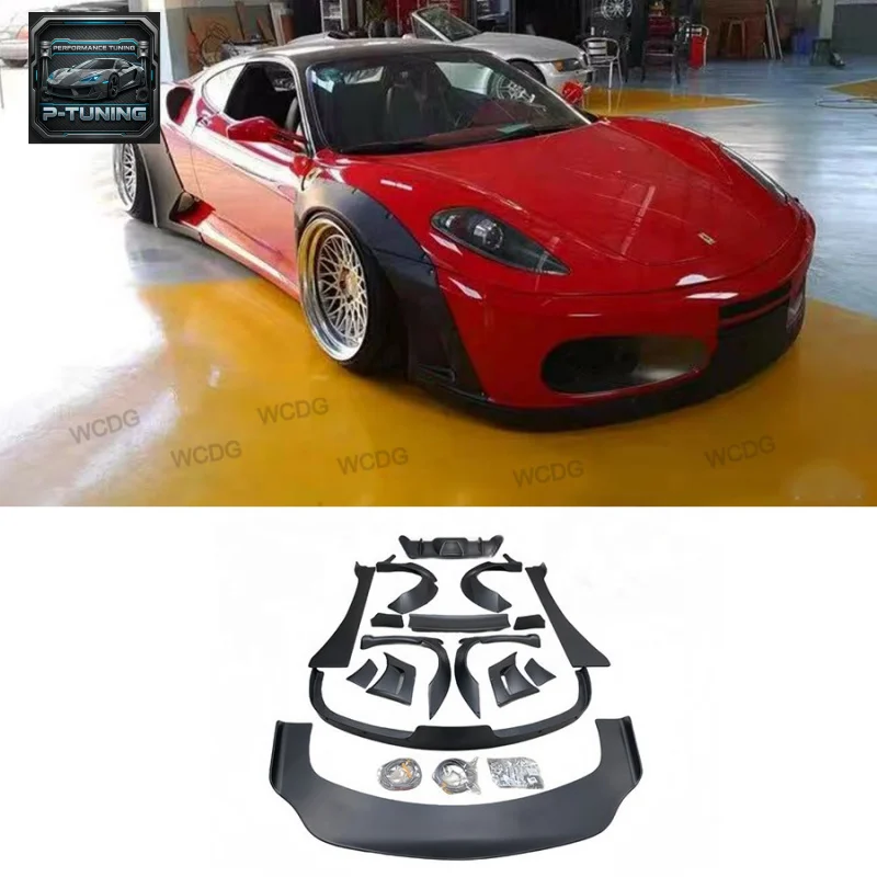 طراز FRP LB لسيارة فيراري F430، عجلة حاجز الشفة الأمامية، قوس الناشر الخلفي، مجموعة هيكل السيارة #1