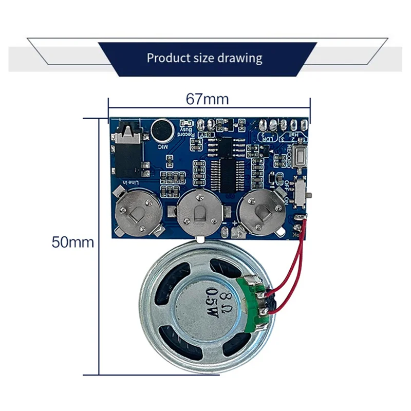【Superdeals】Music Recorder Board Chip Programmable Music Module 17 Minutes Sound Voice Audio For Greeting Card Self-Made Gift