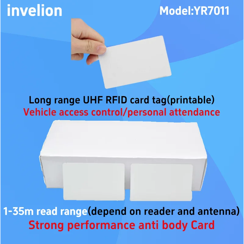 

860-960 МГц пассивная 1-35 м RFID-карта из ПВХ дальнего действия epc gen2 iso18000 6C uhf RFID-метка для карт с бесплатным 2 шт. образца держателя карт