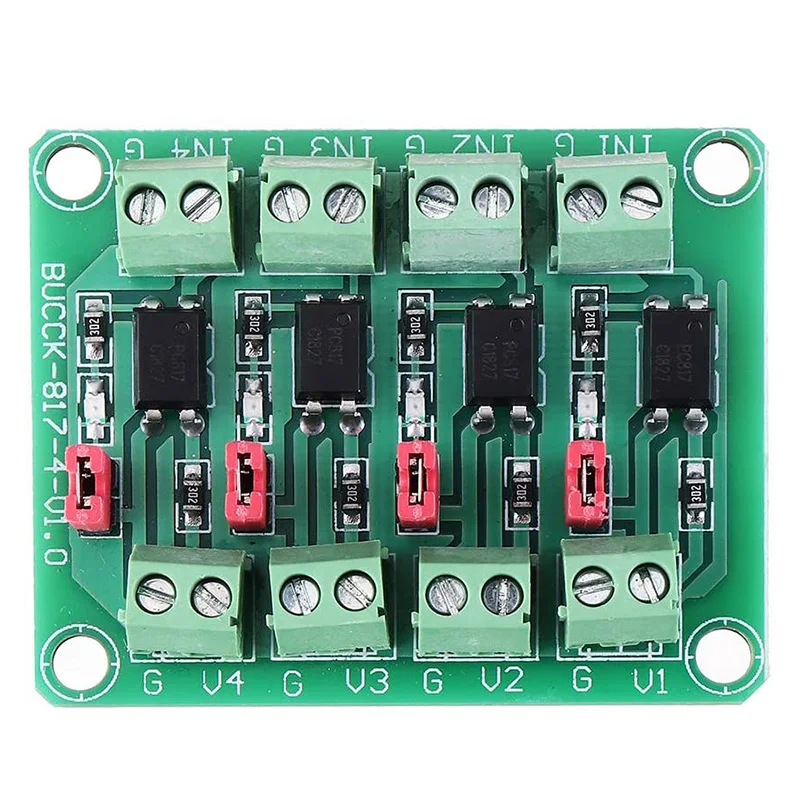 817 Optocoupler 4 Channel Voltage Isolation Board Voltage Control Switching Driver Module Optical Isolation Module